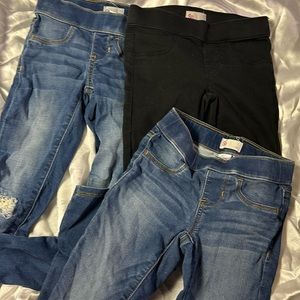 3 pairs of girls jeggings size 7